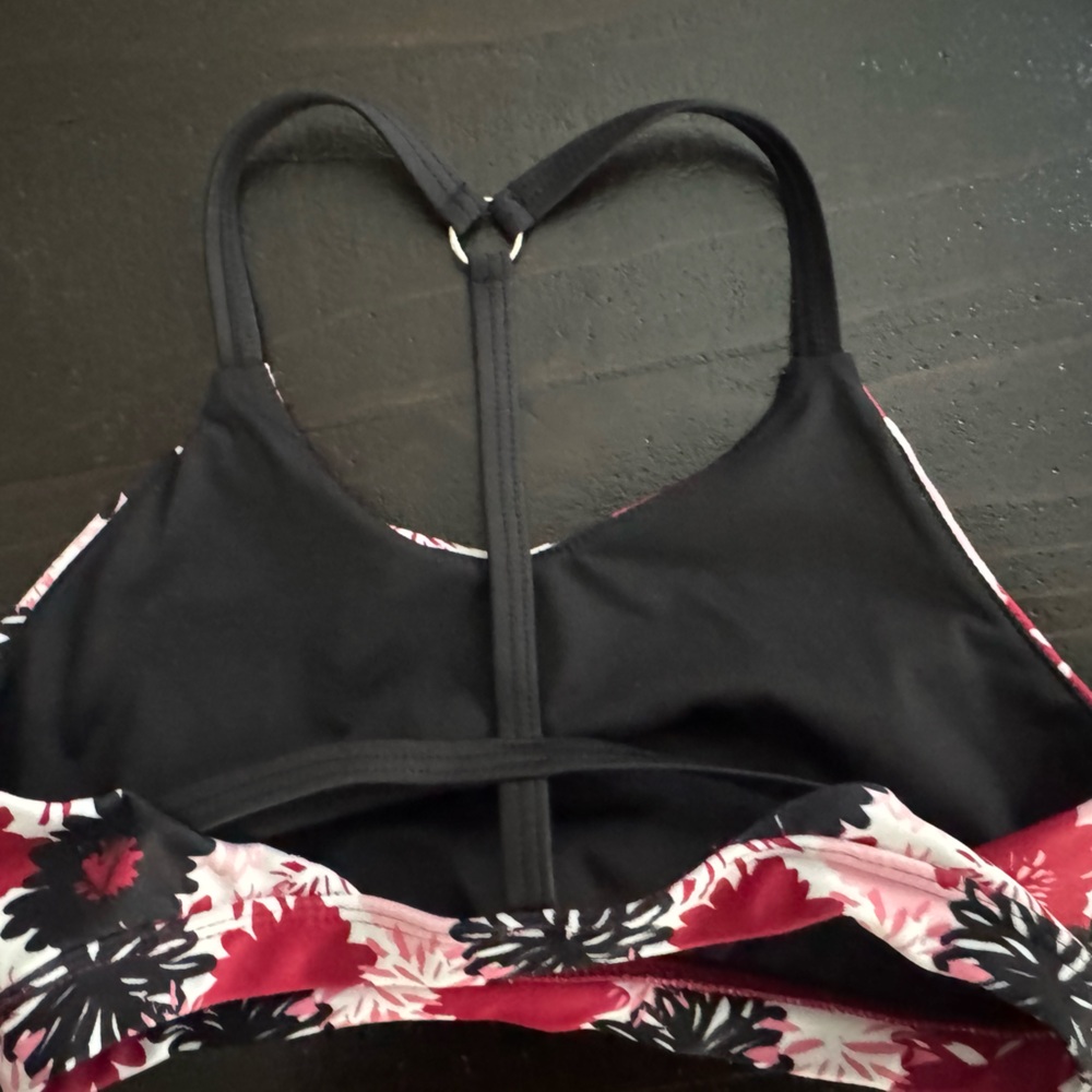 Floral Kids Top - Red and Black - Picture 2 of 3